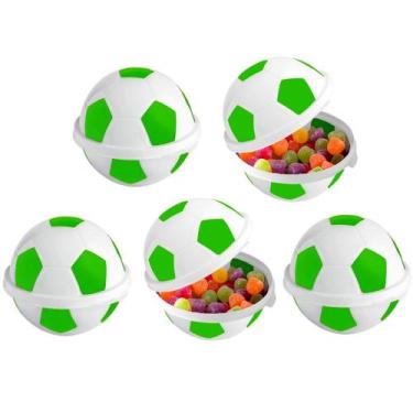 Imagem de Kit 5 Porta Mix Bola de Futebol Pote Doces Lembrancinha Bola de Futebo