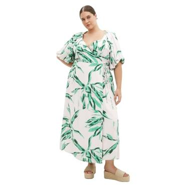 Imagem de City Chic Vestido feminino plus size - Leilani Wrap Front Maxi, Kelly Floral, 52