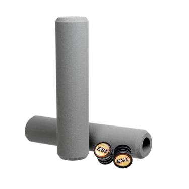 Imagem de ESI Grips Pegas robustas de silicone para MTB - Melhor conforto e controle para ciclistas de montanha e ciclistas de e-bike, punhos duráveis para um passeio suave (cinza)