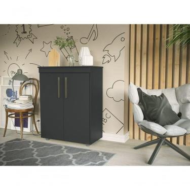 Imagem de Multiuso Cômoda Armário Organizador Advantage 2 Portas Preto