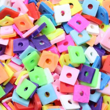 Imagem de Entremeio Quadradinho 06mm Em Pvc Com 250Gr - LADEIRA BIJUTERIAS, COLO