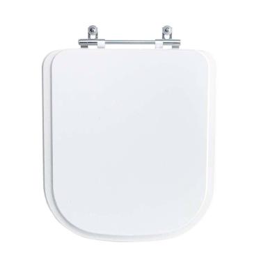 Imagem de Assento Sanitário Tampa De Vaso Branco Resina Poliester Debba Para Bacia Roca