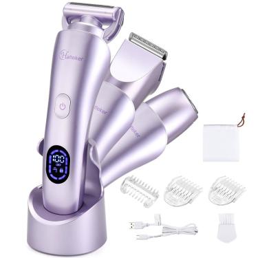 Imagem de Barbeador elétrico Hatteker 3 em 1 para mulheres IPX7 à prova d`água