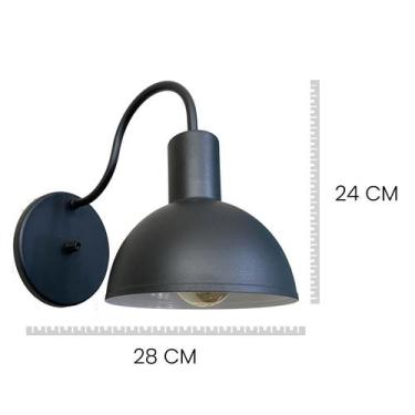 Imagem de Luminária de parede Arandela Lustre Industrial Sala Quarto - Ilustre L