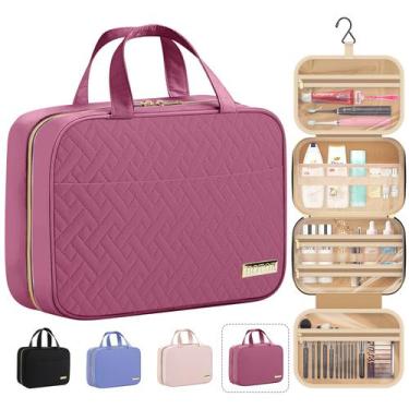 Imagem de Bolsa de higiene de viagem HOTOR com gancho suspenso à prova d'água mé