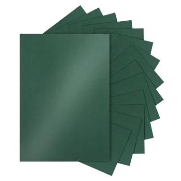 Imagem de Silunkia 120 folhas de papelão verde escuro brilhante papel metálico 21 x 27 cm, cartão de papel artesanal pesado de 42 kg para Natal, decorações de aniversário, confecção de cartões faça você mesmo