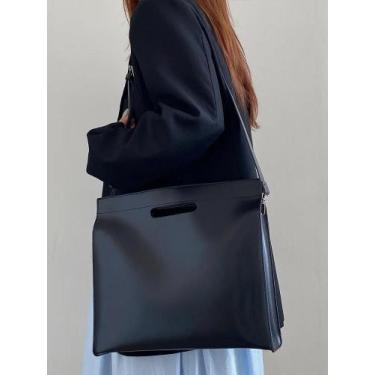Imagem de Bolsa Tote Feminina Grande Estilo Coreano - Para Computador e Lazer, P