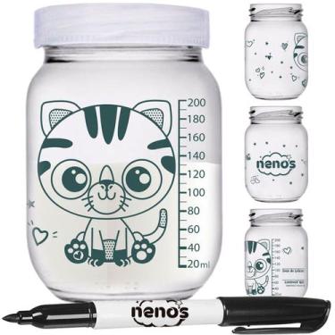 Imagem de 12 Potes Vidro Armazenar Leite Materno, Papinha (267.GATO) - NENOS