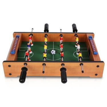 Imagem de Mesa Pebolim Infantil Portátil De Madeira Com Bolas Placar - Bang Toys