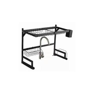 Imagem de Escorredor de Lou�a Multiuso Suspenso, 14 Pe�as, Organizador de Pia com Porta-Talheres e Porta-Pratos, A�o Carbono