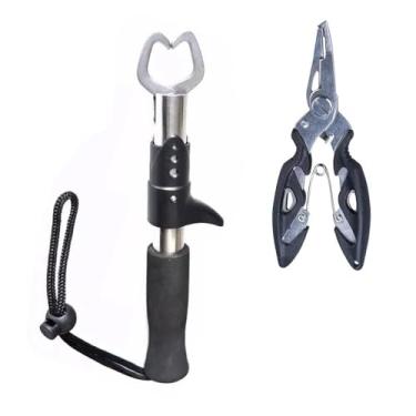 Imagem de Kit Alicate Pega Peixe Inox Mais Alicate De Pesca Tira Anzol