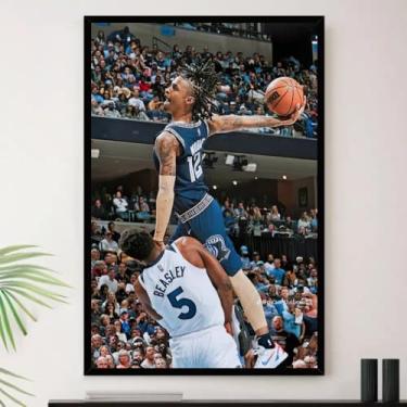 Imagem de Genérico, Quadro Ja Morant Enterrada Basquete Decorativo A4 23x33cm