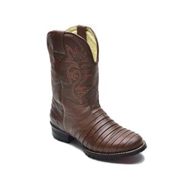 Imagem de Bota Country Texana Masculina Conforto Legitimo Couro Onda Cla Dt 902 (43, Chocolate)