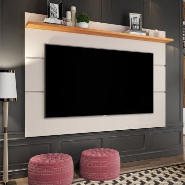 Imagem de Painel Tv 50'' 136Cm 1 Prateleira New Off White/Nature