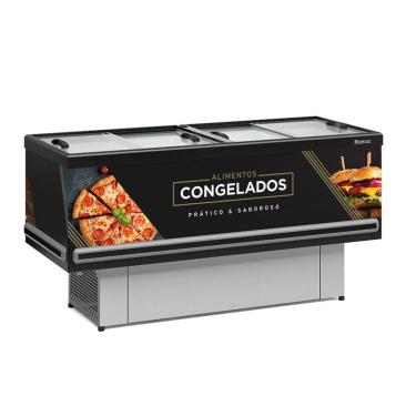 Imagem de Expositor Ilha Gelopar Para Congelados Standart 520 Litros Preto 220v Gesv-190 R