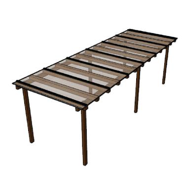 Imagem de Kit Policarbonato Cristal 4mm 6,00m X 1,50m - Perfis Naturais