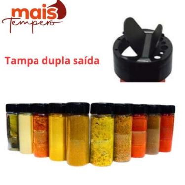 Imagem de Kit Com Temperos no Pote Até 100gr Chimichurri Lemon Pepper Cúrcuma Ba