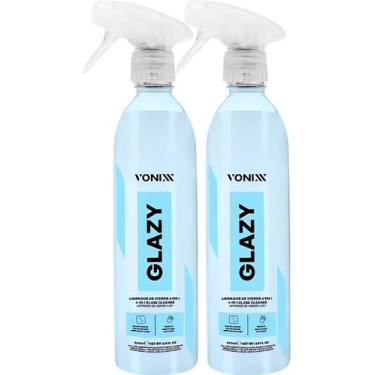 Imagem de Kit 2 - Glazy 500ml Limpa Vidros Redutor De Atrito 4 Em 1 Vonixx