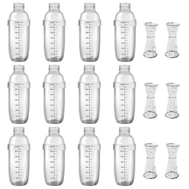 Imagem de TANEMUDO Coqueteleira De Plástico Com 12 Peças, Balança E Filtro, Copo Misturador Transparente Para Bebidas, Medidas Chá, Café, Boba, Leite, 6 Medidores (700 Cc/24 Oz)