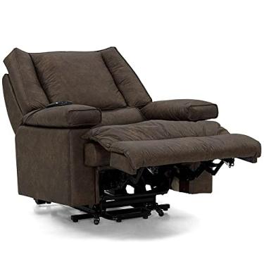 Imagem de Poltrona Reclinável Herval Florence, Giratória e Balanço, Corano Marrom