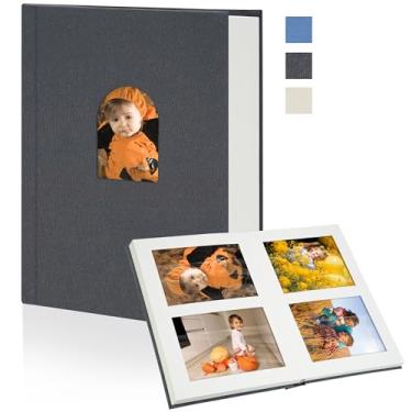 Imagem de Vienrose Álbum De Fotos Pequeno Premium 4X6 Para 60 Fotos, Livro Com Capa Linho E Espaço Escrever, Álbuns Casamento Ideais, Livros Bebês Diários Viagem