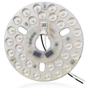 Imagem de Hyoquilex Kit De Substituição Luz Para Ventilador Teto 24 W E 5,3 Pol., Lâmpada Painel Disco Motor Led Retrofit Embutida, Regulável Em 3 Circuitos