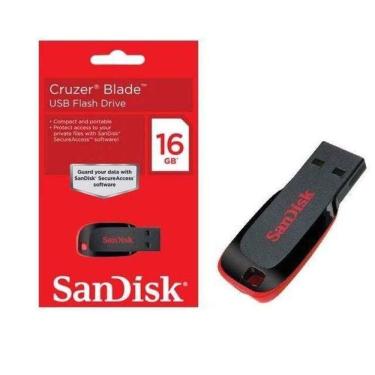Imagem de Pendrive 16gb Sandisk Z50 Preto