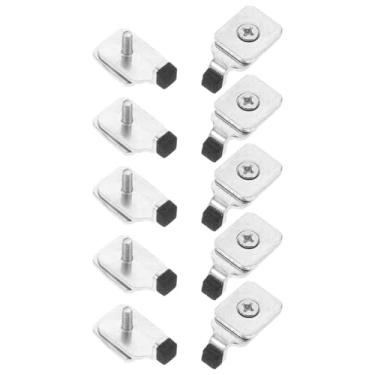Imagem de Luxshiny Plugue de extremidade de trilho de cortina 10 peças de batente de trilho de cortina de ferro, ajuste universal para trilhos de janela