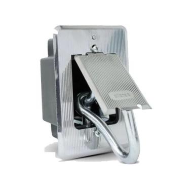 Imagem de Suporte Gancho Armador De Rede Descanso Reforçado Embutir Aço Completo