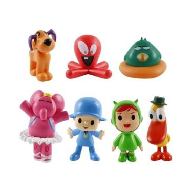 Imagem de Kawaii 8cm Pocoyo Animal Brinquedo Pássaro Pato Elefante Figura De Pvc