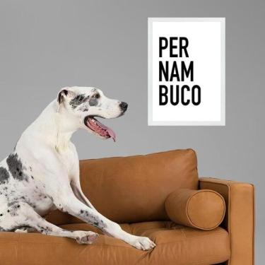 Imagem de Quadro Decorativo Tipografia Pernambuco 45x34cm - com vidro - Quadros 