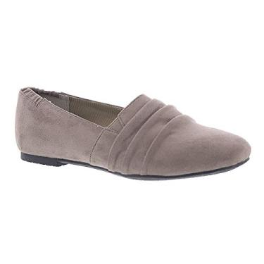 Imagem de Tênis de caminhada feminino Ros Hommerson Donut 63002 em couro, Stone/Microsuede, 12 Narrow