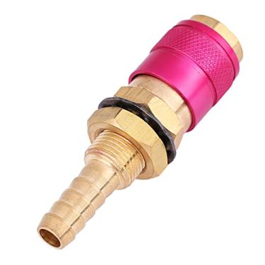Imagem de Phefop Adaptador de água Durável Ajuste Rápido do Conector para a Tocha de Soldador Mi -Tig Tocha Fácil de Instalar Diâmetro M8 Mangueira (Vermelho)
