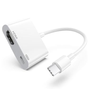 Imagem de Adaptador Apple USB C para HDMI 4K a 60Hz para iPhone 15/16/17, conversor AV digital certificado MFi com 100W PD para MacBook Pro/Air, iPad Pro, iMac, Galaxy S25/S24 e mais