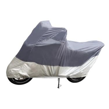 Imagem de Motor Trend Capa de motocicleta à prova d'água para uso ao ar livre, proteção para todos os climas, serve para até 182 cm de comprimento (MCC541)