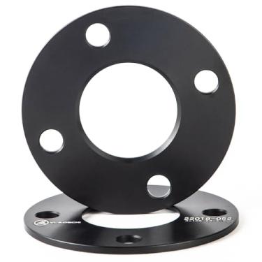 Imagem de VLAOSCHI Espaçadores de roda centralizados 5x108 preto forjado 10 mm com furo central de 63,4 mm (sem borda) compatível com Ford-Volvo-Jaguar-Land-Rover 5 Lug - Pacote com 2
