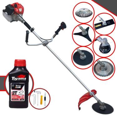 Imagem de Aparador de Grama À Gasolina Anmax CG430P 43cc 2HP 9.000rpm Roçadeira Multifuncional Lateral Com 6 Opões de Cortes + ÓLEO TOYAMA 2T