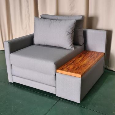 Imagem de Poltrona Cama Solteiro com Tampo Lateral Direito Tecido Acquablock 108