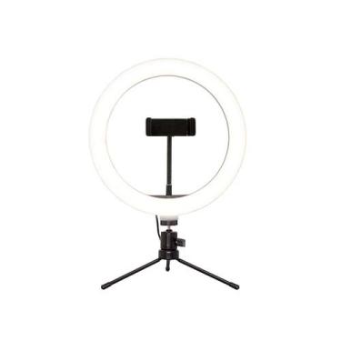 Imagem de Suporte tipo Ring Light Livestream 10 Pol. com Tripé Ajustavel USB - A