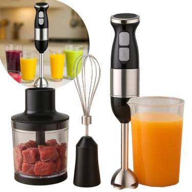 Imagem de Mixer Turbo Vertical 4 Em 1 Moedor Processador De Alimentos 500W Inox 