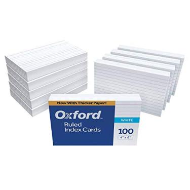 Imagem de Oxford 41 cartões pautados (1000 pacotes), 10 x 15 cm, branco, 1.000 cartões (10 pacotes de 100) (41)