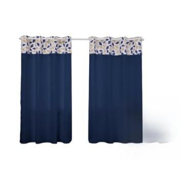 Imagem de Cortina para Quarto Menino Menina 2,00M x 1,80M Decorativa Alegre Ótimo Acabamento e Barato (NUVEM AZUL MARINHO)