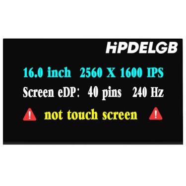 Imagem de HPDELGB Substituição para ASUS ROG Strix Scar G16 G614 G634 G634JYR G634JYR-XS97 G634JZR-XS96 G614JIR-AS94 G614JV-ES94 G614JU-ES94 2023 2024 QXXGA 25600 Tela LCD sem toque de 1600 40 pinos 240Hz