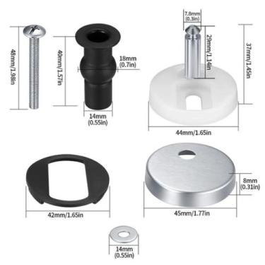 Imagem de Suporte Substituição Dobradiças Parafusos Do Assento Sanitário - RGM S