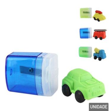Imagem de Apontador de Plástico com Borracha Carros - Tudo em Caixa - Genérico