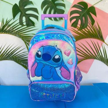 Imagem de Mochila Escolar Infantil Stitch Pelúcia Lançamento Inédito Original Li