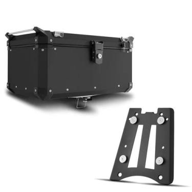 Imagem de Baú Moto Alumínio Top Case 56 Litros + Base de Fixação Super Adventure