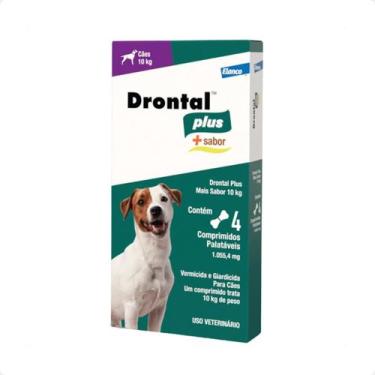 Imagem de Drontal Plus Cães 10Kg Elanco - 4 Comprimidos