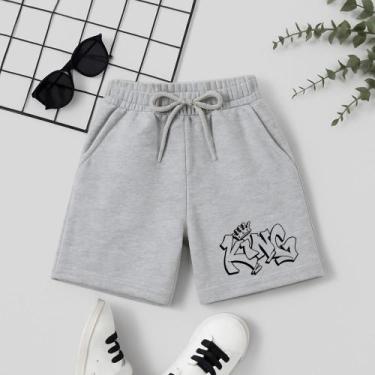 Imagem de Short Masculino Infantil Estampa King 117 Estilo Atlético Streetwear M