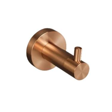 Imagem de Suporte de toalha de parede em aço inoxidável escovado ouro rosa, gancho para roupão de banho, saboneteira, lava-louças, conjunto de banheiro (gancho para roupão)